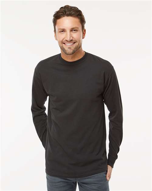 M&O Unisex Gold Soft Touch Long Sleeve T-Shirt 4820 - Black