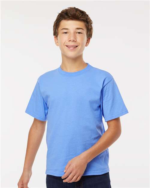 M&O Youth Gold Soft Touch T-Shirt 4850 - Carolina Blue