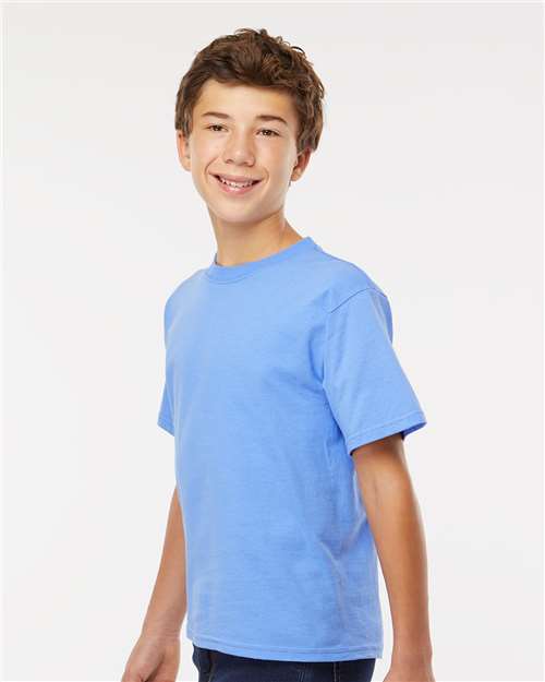 M&O Youth Gold Soft Touch T-Shirt 4850 - Carolina Blue