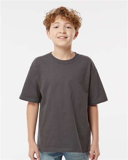 M&O Youth Gold Soft Touch T-Shirt 4850 - Charcoal