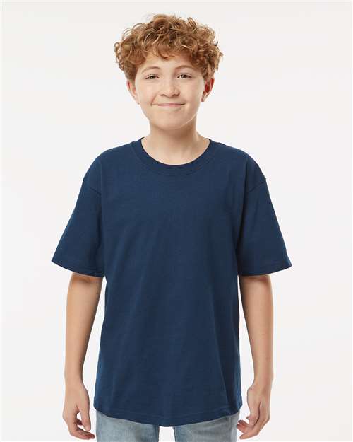 M&O Youth Gold Soft Touch T-Shirt 4850 - Deep Navy