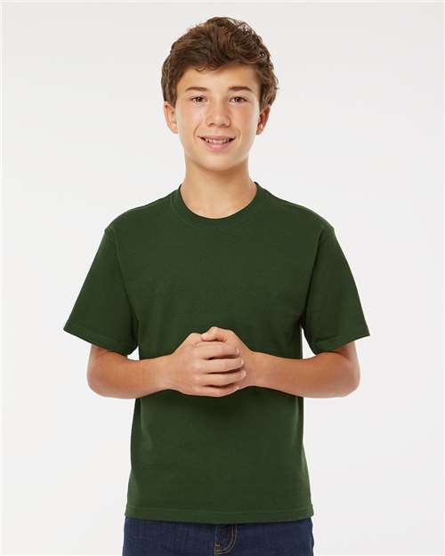 M&O Youth Gold Soft Touch T-Shirt 4850 - Forest Green