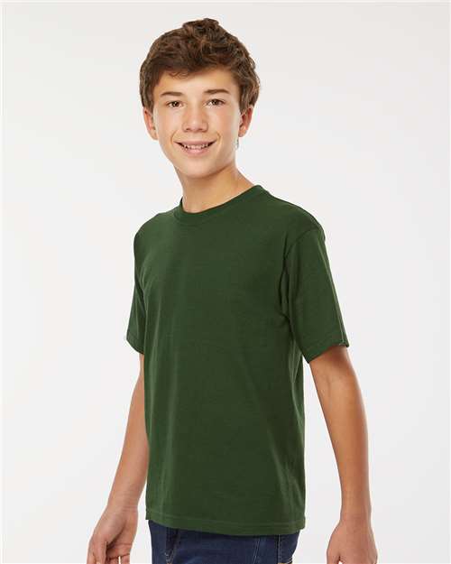 M&O Youth Gold Soft Touch T-Shirt 4850 - Forest Green