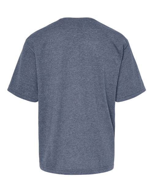M&O Youth Gold Soft Touch T-Shirt 4850 - Heather Navy