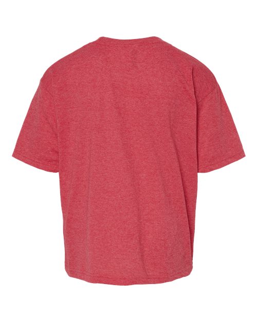 M&O Youth Gold Soft Touch T-Shirt 4850 - Heather Red