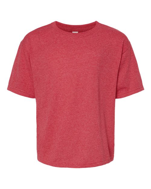 M&O Youth Gold Soft Touch T-Shirt 4850 - Heather Red