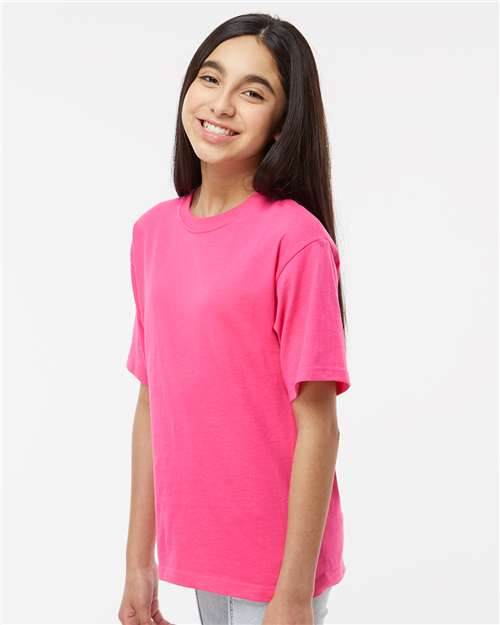 M&O Youth Gold Soft Touch T-Shirt 4850 - Heliconia