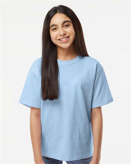 M&O Youth Gold Soft Touch T-Shirt 4850 - Light Blue