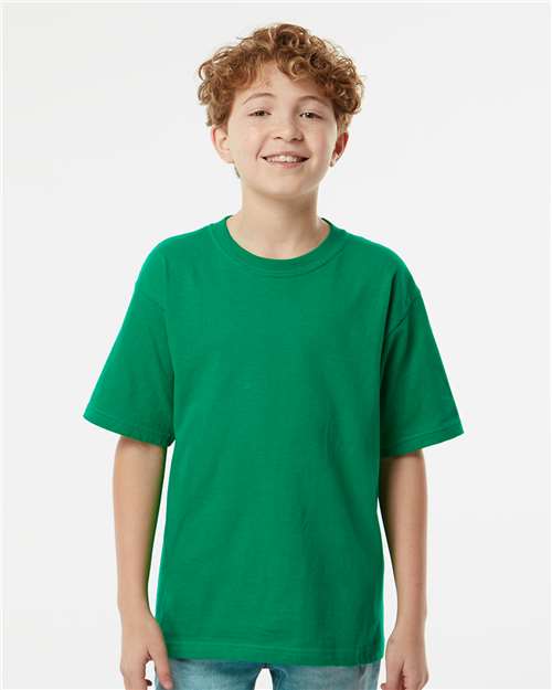 M&O Youth Gold Soft Touch T-Shirt 4850 - Fine Kelly Green