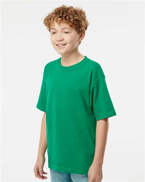 M&O Youth Gold Soft Touch T-Shirt 4850 - Fine Kelly Green
