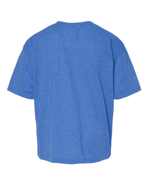 M&O Youth Gold Soft Touch T-Shirt 4850 - Heather Royal