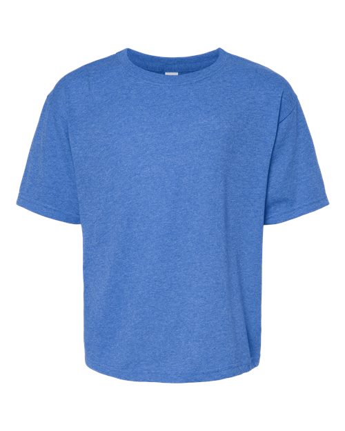 M&O Youth Gold Soft Touch T-Shirt 4850 - Heather Royal