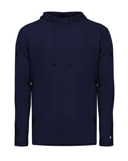Badger Men's Tri-Blend Surplice Hooded Long Sleeve T-Shirt 4905 - Navy
