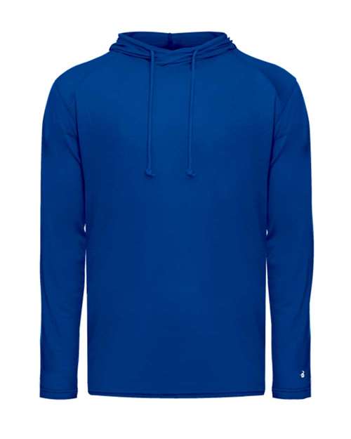 Badger Men's Tri-Blend Surplice Hooded Long Sleeve T-Shirt 4905 - Royal