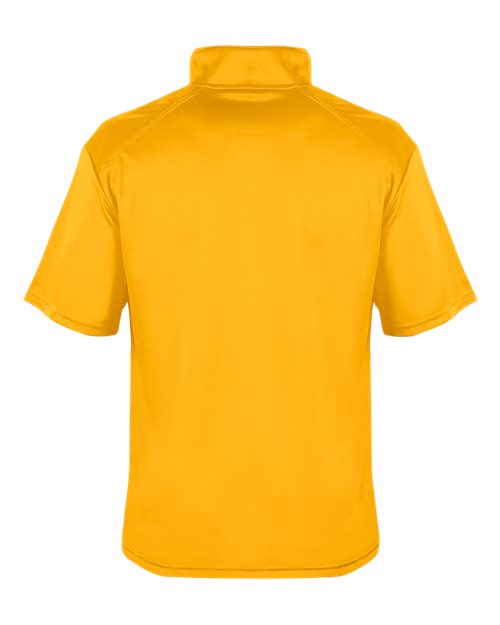 Badger Men's B-Core Short Sleeve Quarter-Zip 4199 - Gold/ Graphite