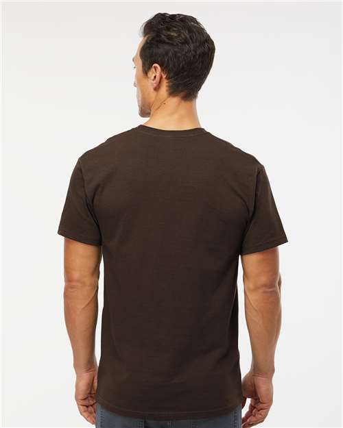 M&O Men's Gold Soft Touch T-Shirt 4800 - Chocolate