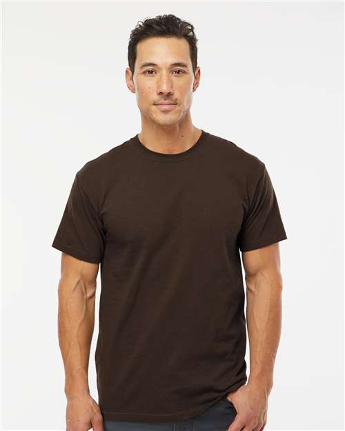 M&O Men's Gold Soft Touch T-Shirt 4800 - Chocolate
