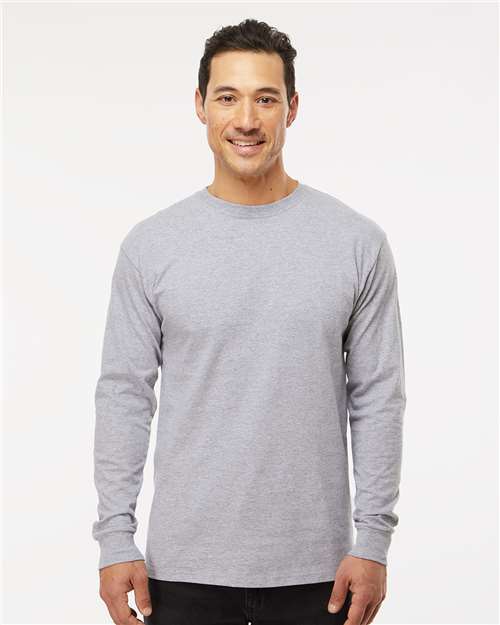 M&O Unisex Gold Soft Touch Long Sleeve T-Shirt 4820 - Athletic Grey