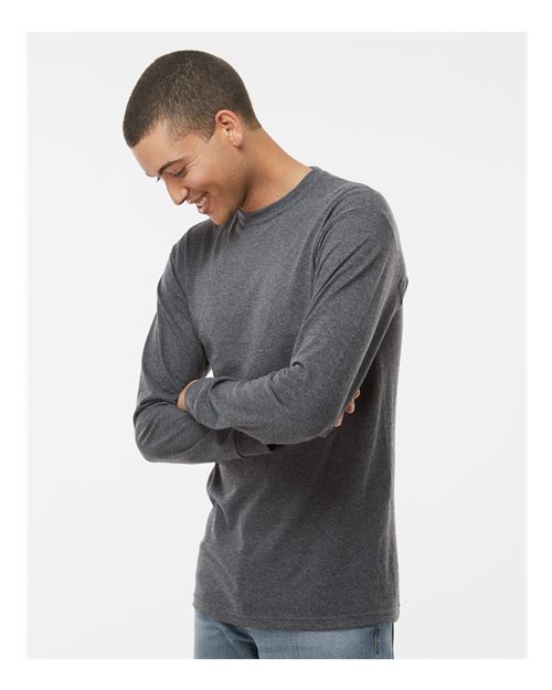 M&O Unisex Gold Soft Touch Long Sleeve T-Shirt 4820 - Dark Heather