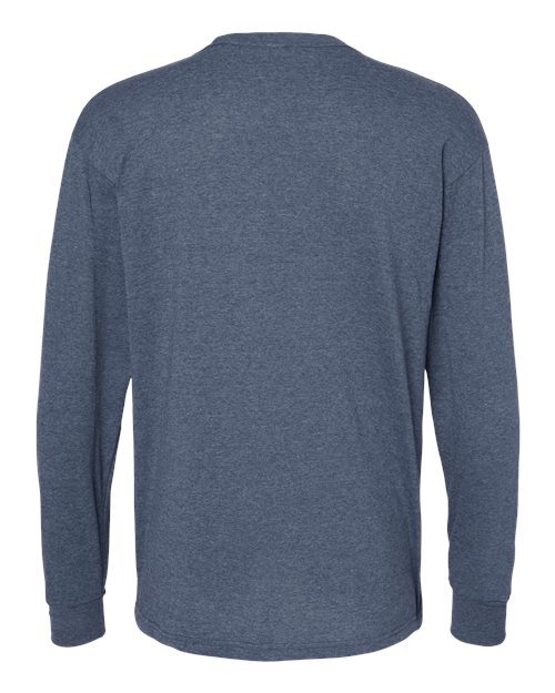 M&O Unisex Gold Soft Touch Long Sleeve T-Shirt 4820 - Heather Navy