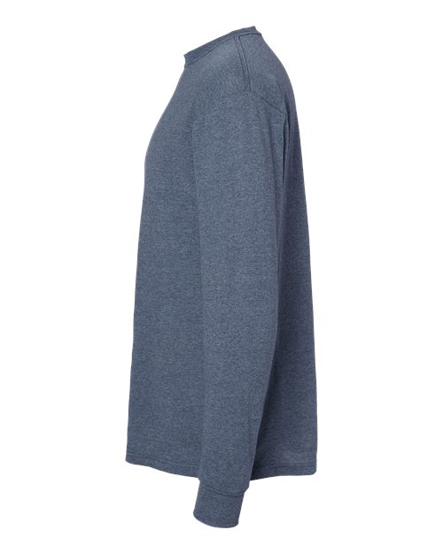 M&O Unisex Gold Soft Touch Long Sleeve T-Shirt 4820 - Heather Navy