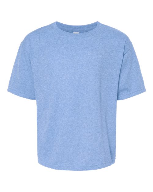 M&O Youth Gold Soft Touch T-Shirt 4850 - Light Blue Heather