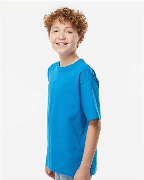 M&O Youth Gold Soft Touch T-Shirt 4850 - Turquoise
