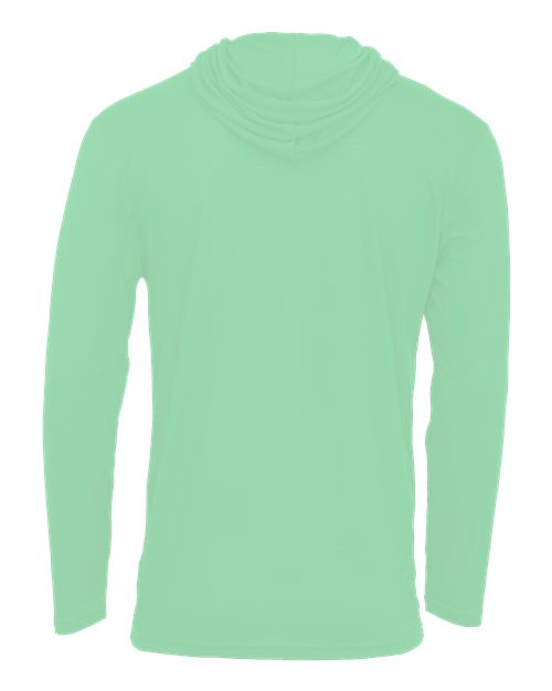 Badger Men's Tri-Blend Surplice Hooded Long Sleeve T-Shirt 4905 - Mint