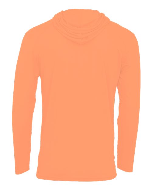 Badger Men's Tri-Blend Surplice Hooded Long Sleeve T-Shirt 4905 - Peach