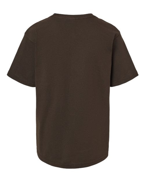 M&O Youth Gold Soft Touch T-Shirt 4850 - Chocolate