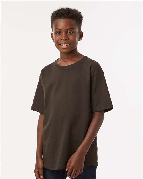 M&O Youth Gold Soft Touch T-Shirt 4850 - Chocolate