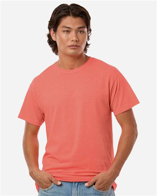 M&O Men's Gold Soft Touch T-Shirt 4800 - Heather Coral