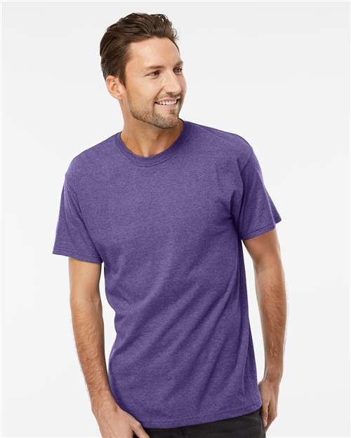 M&O Men's Gold Soft Touch T-Shirt 4800 - Heather Purple