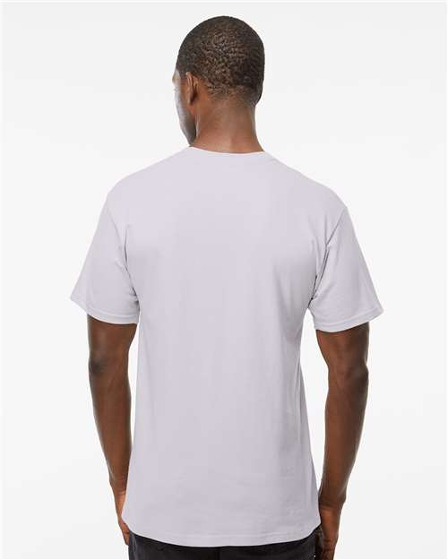 M&O Men's Gold Soft Touch T-Shirt 4800 - Silver