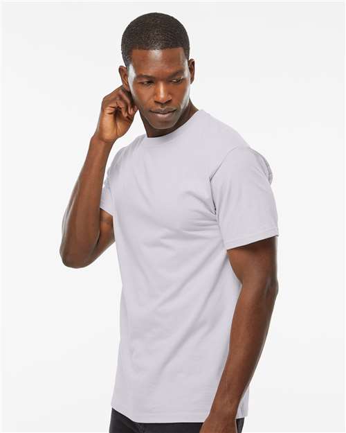 M&O Men's Gold Soft Touch T-Shirt 4800 - Silver