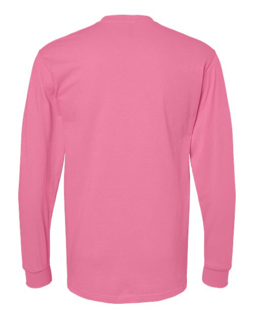 M&O Unisex Gold Soft Touch Long Sleeve T-Shirt 4820 - Azalea