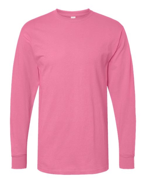 M&O Unisex Gold Soft Touch Long Sleeve T-Shirt 4820 - Azalea