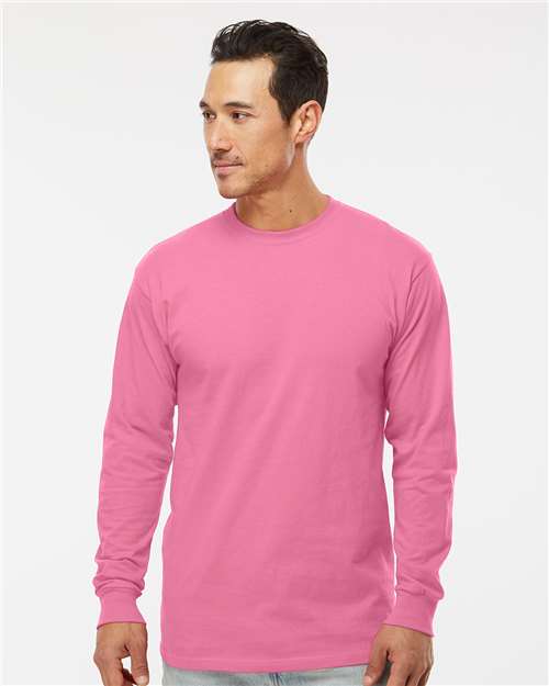 M&O Unisex Gold Soft Touch Long Sleeve T-Shirt 4820 - Azalea