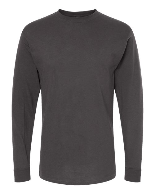 M&O Unisex Gold Soft Touch Long Sleeve T-Shirt 4820 - Charcoal