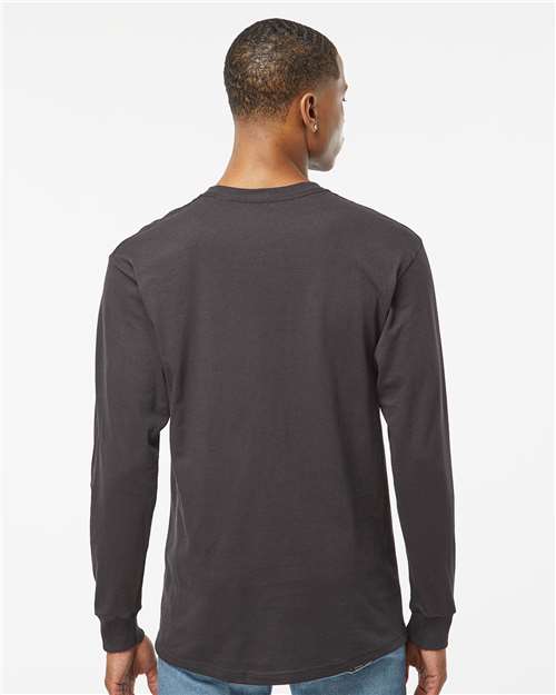 M&O Unisex Gold Soft Touch Long Sleeve T-Shirt 4820 - Charcoal