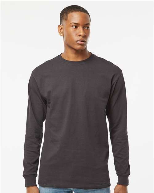 M&O Unisex Gold Soft Touch Long Sleeve T-Shirt 4820 - Charcoal