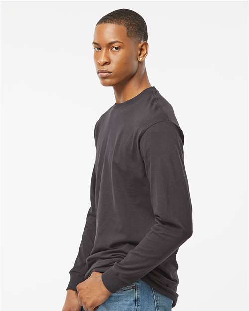 M&O Unisex Gold Soft Touch Long Sleeve T-Shirt 4820 - Charcoal