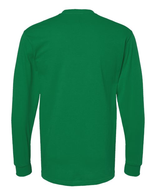 M&O Unisex Gold Soft Touch Long Sleeve T-Shirt 4820 - Fine Kelly Green