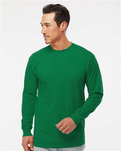 M&O Unisex Gold Soft Touch Long Sleeve T-Shirt 4820 - Fine Kelly Green