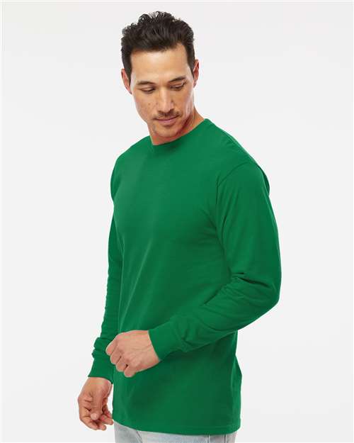 M&O Unisex Gold Soft Touch Long Sleeve T-Shirt 4820 - Fine Kelly Green