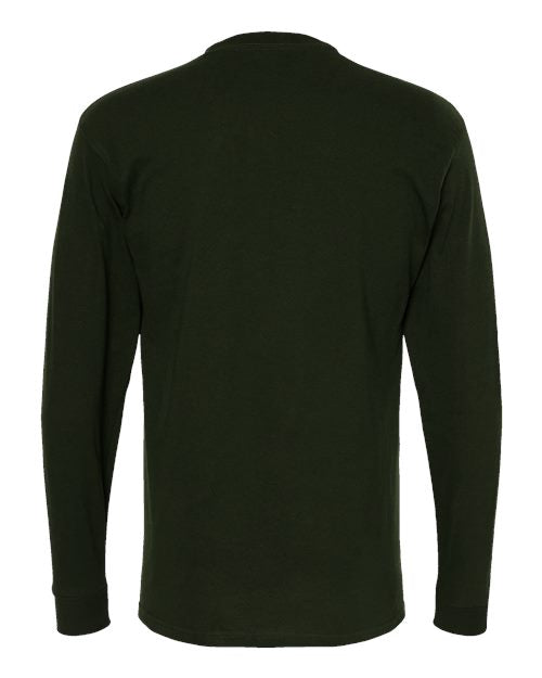 M&O Unisex Gold Soft Touch Long Sleeve T-Shirt 4820 - Forest Green
