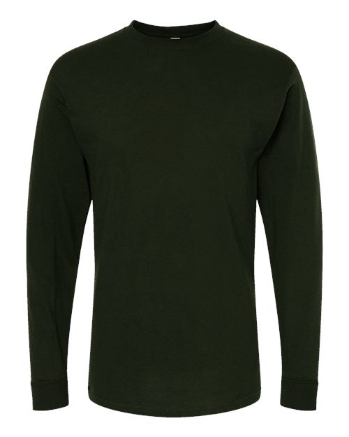 M&O Unisex Gold Soft Touch Long Sleeve T-Shirt 4820 - Forest Green