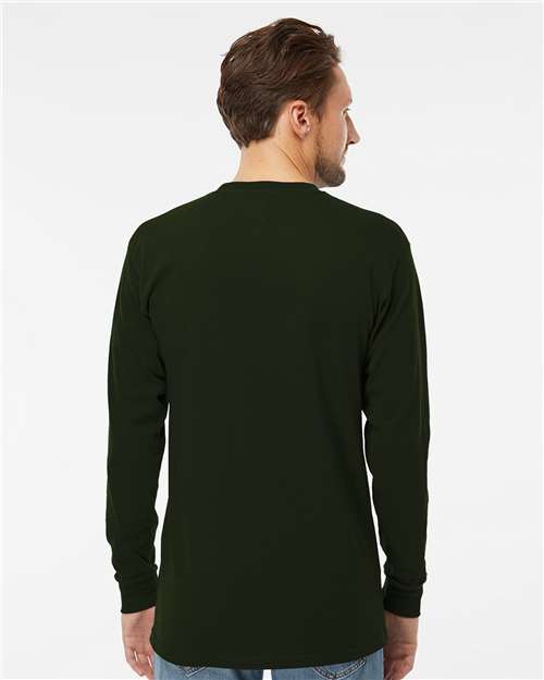 M&O Unisex Gold Soft Touch Long Sleeve T-Shirt 4820 - Forest Green