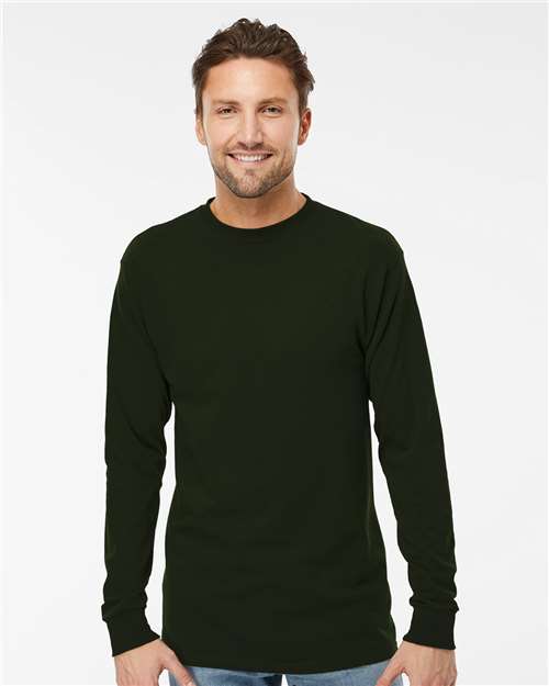 M&O Unisex Gold Soft Touch Long Sleeve T-Shirt 4820 - Forest Green
