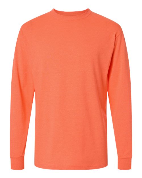 M&O Unisex Gold Soft Touch Long Sleeve T-Shirt 4820 - Heather Coral
